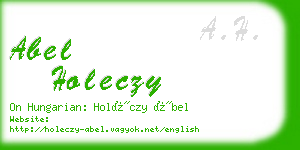 abel holeczy business card